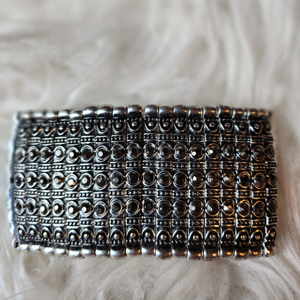 Beaded Silver Bracelet - Picture 2 of 3